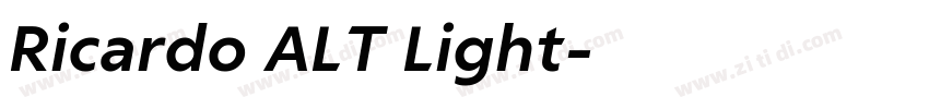 Ricardo ALT Light字体转换